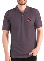 Antigua Men's St. Louis Cardinals Navy Striped Polo