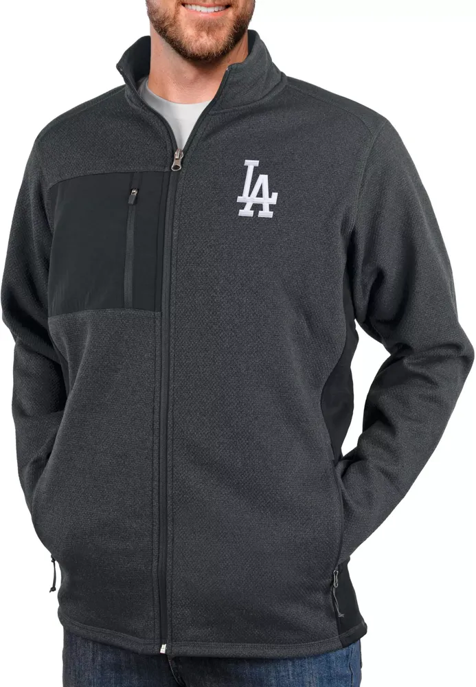 Antigua Men's Los Angeles Dodgers Charcoal Course Jacket