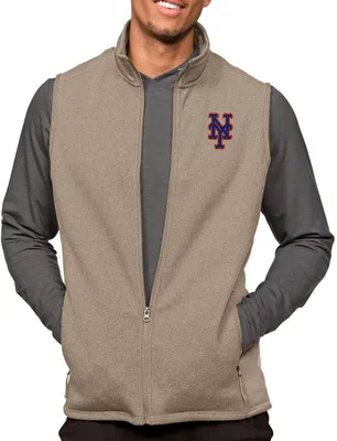 Antigua Men's New York Mets Oatmeal Course Vest