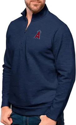 Antigua Men's Los Angeles Angels Navy Gambit 1/4 Zip Pullover