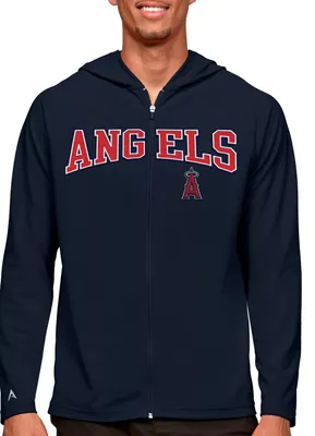 Antigua Men's Los Angeles Angels Navy Legacy Full Zip Hoodie