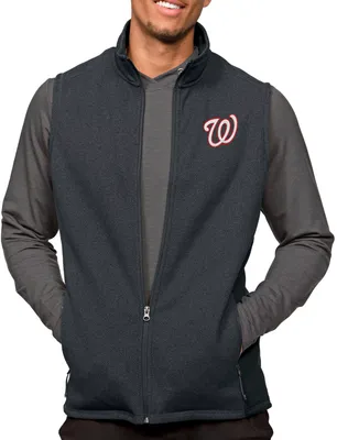 Antigua Men's Washington Nationals Charcoal Course Vest