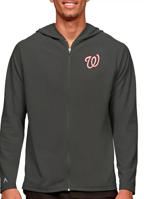 Antigua Men's Washington Nationals Legacy Full Zip Hoodie