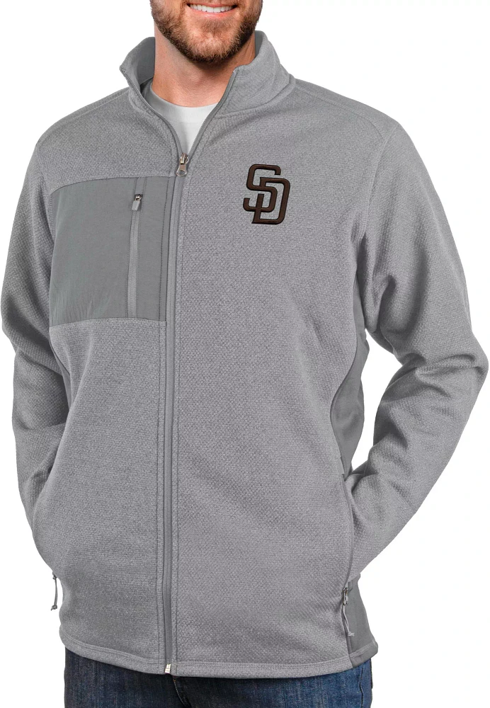 Antigua Men's San Diego Padres Gray Course Jacket