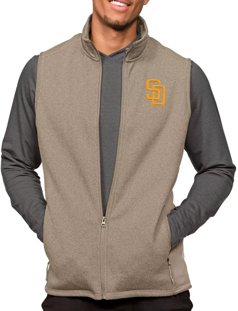 Antigua Men's San Diego Padres Oatmeal Course Vest