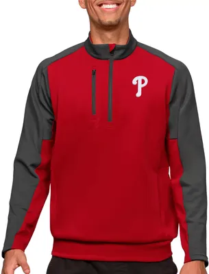 Antigua Philadelphia Phillies Dark Red Team Pullover