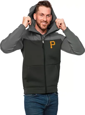 Antigua Men's Pittsburgh Pirates Black Protect Jacket