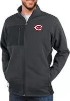 Antigua Men's Cincinnati Reds Charcoal Course Jacket