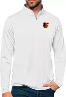 Antigua Men's Baltimore Orioles White Tribute 1/4 Zip Pullover