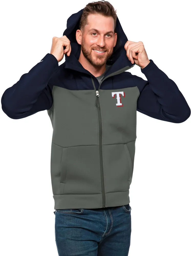 Antigua Men's Texas Rangers Navy Protect Jacket