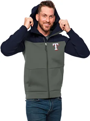 Antigua Men's Texas Rangers Navy Protect Jacket