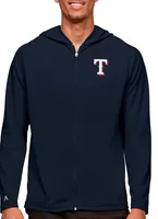 Antigua Men's Texas Rangers Navy Legacy Full Zip Hoodie