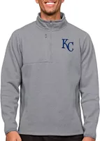 Antigua Men's Kansas City Royals Gray 1/4 Zip Course Pullover