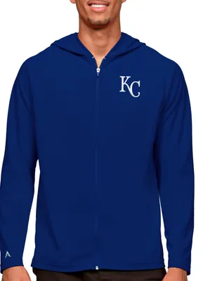 Antigua Men's Kansas City Royals Royal Legacy Full Zip Hoodie