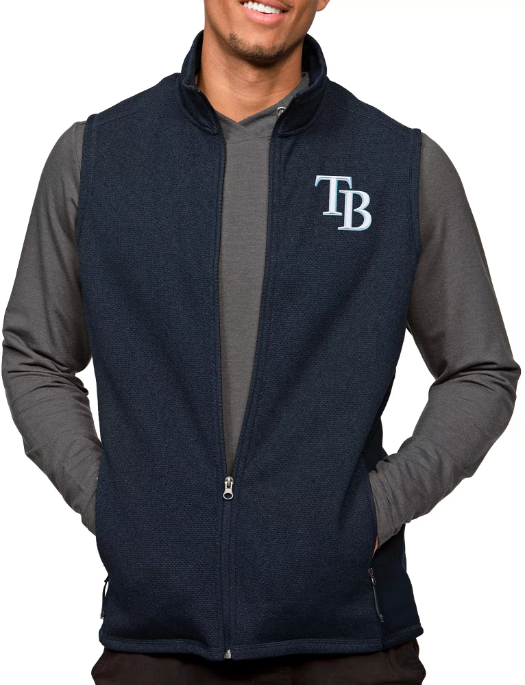 Antigua Men's Tampa Bay Rays Navy Course Vest