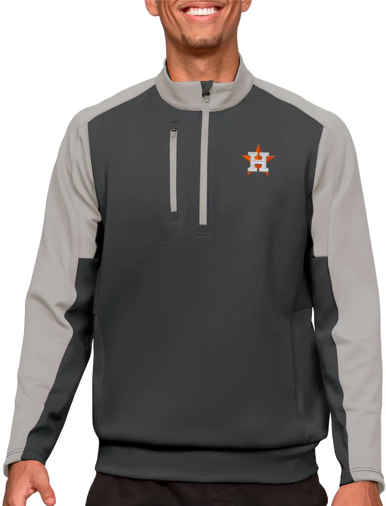 Antigua Houston Astros Carbon Team Pullover