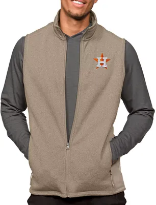 Antigua Men's Houston Astros Oatmeal Course Vest