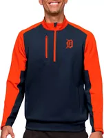 Antigua Detroit Tigers Navy Team Pullover