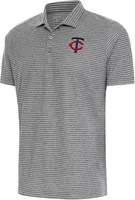 Antigua Men's Minnesota Twins Charcoal Esteem Polo