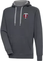 Antigua Men's Minnesota Twins Charcoal Victory Pullover Hoodie