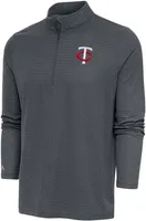 Antigua Men's Minnesota Twins Gray Epic 1/4 Zip Pullover