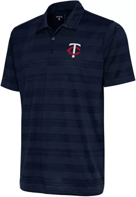 Antigua Men's Minnesota Twins Navy Compass Polo