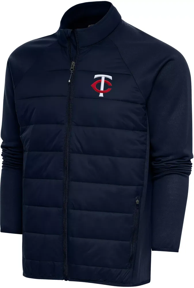 Antigua Men's Minnesota Twins Navy Altitude Full Zip Jacket