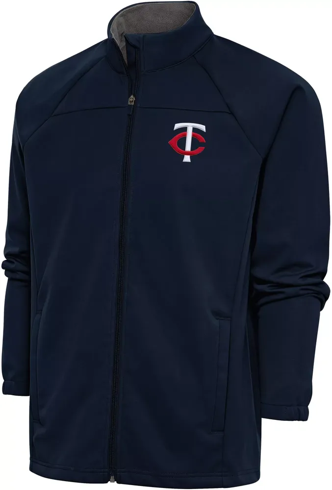 Antigua Minnesota Twins Navy Links Golf Full-Zip Jacket