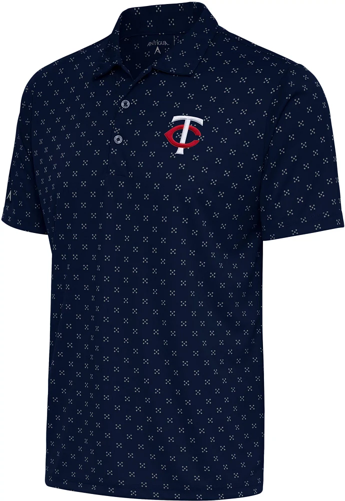 Antigua Men's Minnesota Twins Navy Spark Polo