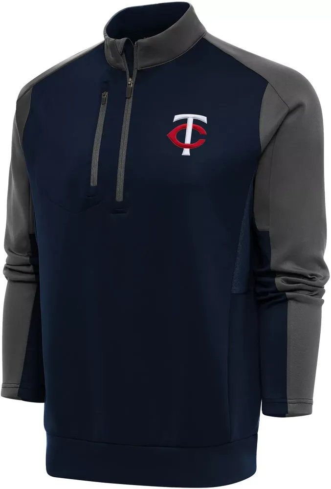 Antigua Men's Minnesota Twins Navy Team 1/4 Zip Pullover