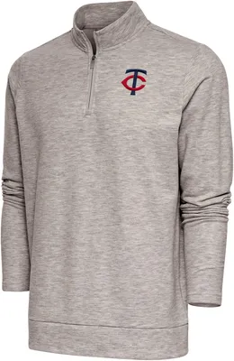 Antigua Men's Minnesota Twins Oatmeal Gambit Long Sleeve T-Shirt