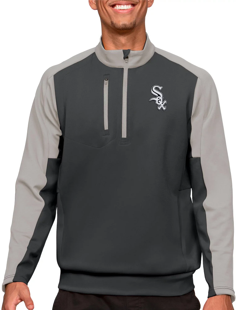 Antigua Chicago White Sox Carbon Team Pullover