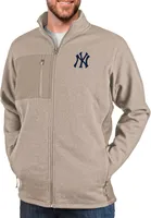 Antigua Men's New York Yankees Oatmeal Course Jacket