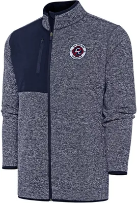 Antigua Adult New England Revolution 2023 Fortune Navy Full-Zip Jacket