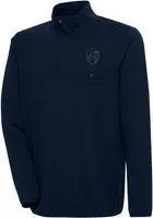 Antigua Adult St. Louis City SC 2023 Essential Navy Quarter-Zip Pullover