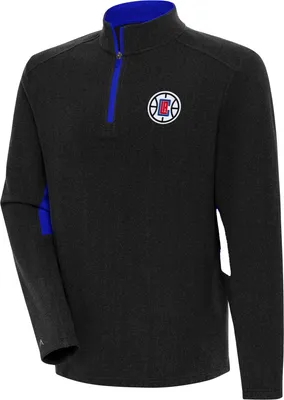 Antigua Men's Los Angeles Clippers Phenom 1/4 Zip Black Sweater