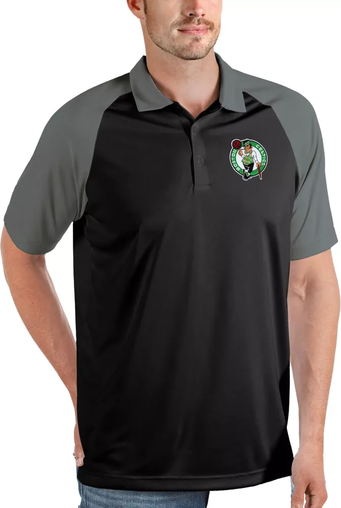 Antigua Men's Boston Celtics Nova Black Polo