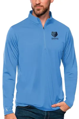 Antigua Men's Memphis Grizzlies Tribute Blue Pullover Sweater