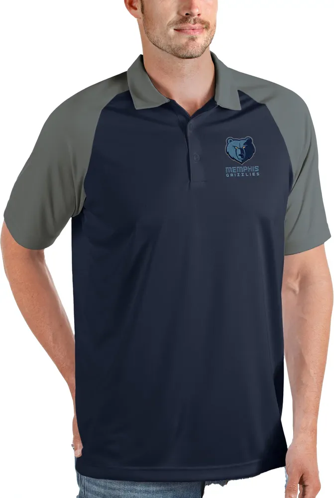 Antigua Men's Memphis Grizzlies Nova Navy Polo