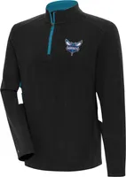 Antigua Men's Charlotte Hornets Phenom 1/4 Zip Black Sweater