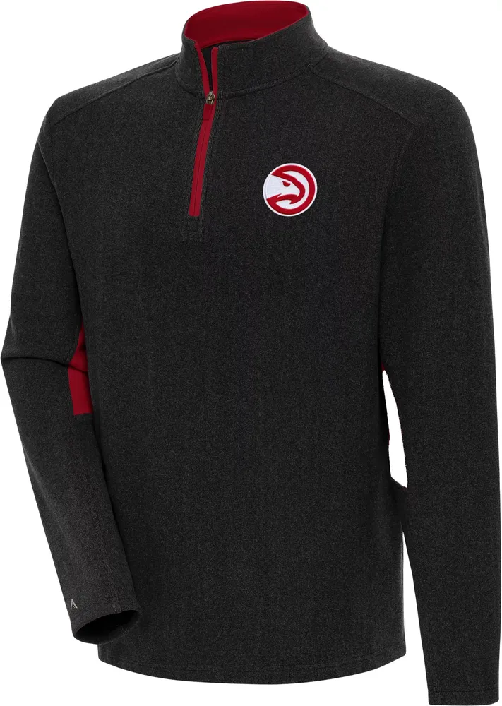 Antigua Men's Atlanta Hawks Phenom 1/4 Zip Black Sweater