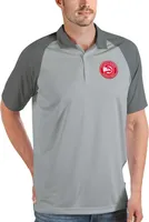 Antigua Men's Atlanta Hawks Nova Silver Polo