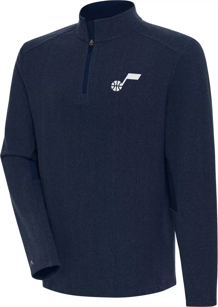 Antigua Men's Utah Jazz Phenom 1/4 Zip Navy Sweater