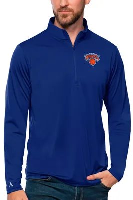 Antigua Men's New York Knicks Tribute Royal Pullover Sweater