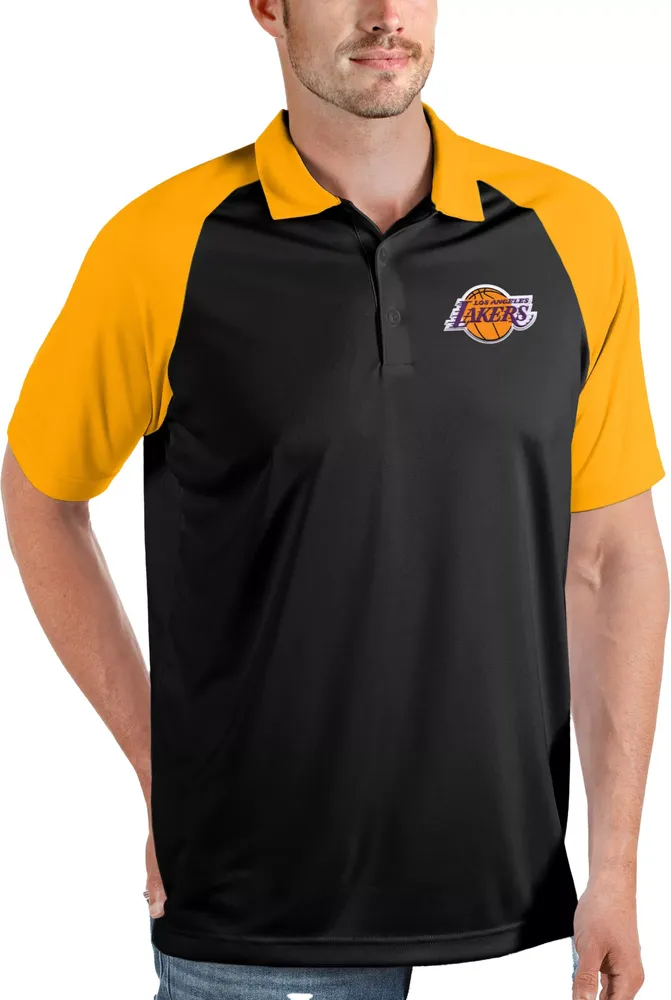 Antigua Men's Los Angeles Lakers Nova Gold Polo