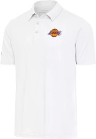 Antigua Men's Los Angeles Lakers White Par 3 Polo