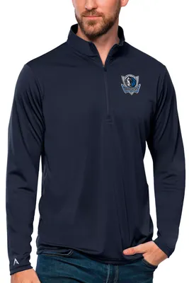 Antigua Men's Dallas Mavericks Tribute Navy Pullover Sweater