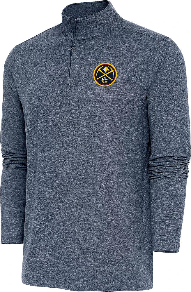 Antigua Men's Denver Nuggets Hunk 1/4 Zip Pullover