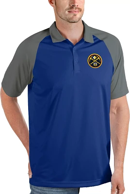 Antigua Men's Denver Nuggets Nova Royal Polo