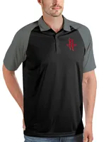 Antigua Men's Houston Rockets Nova Black Polo